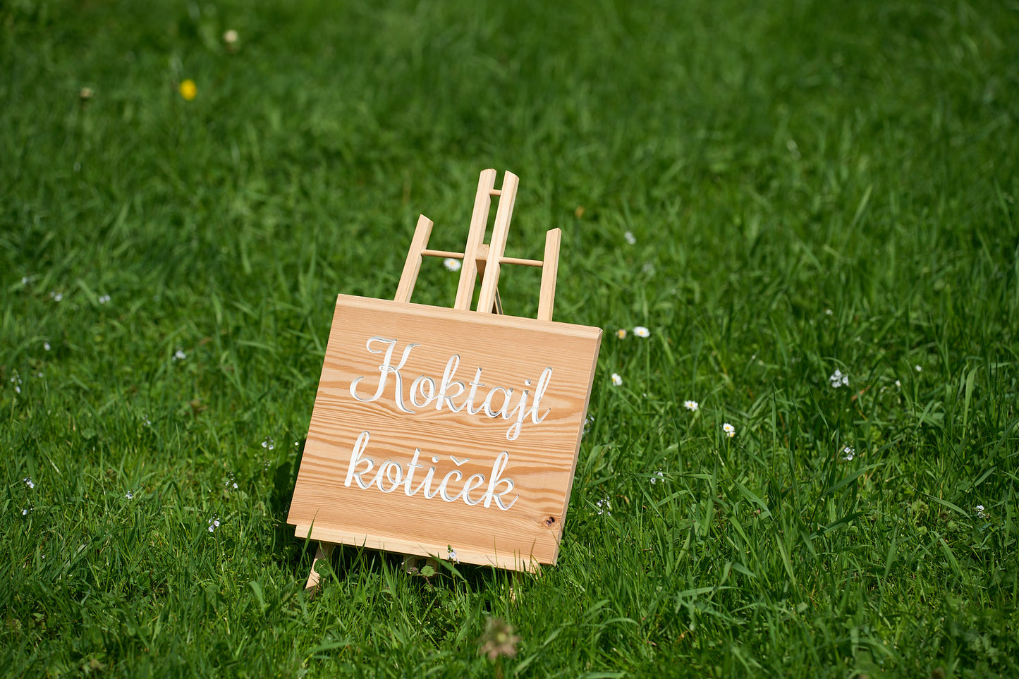 Koktajl kotiček - unikatna lesena tablica z napisom