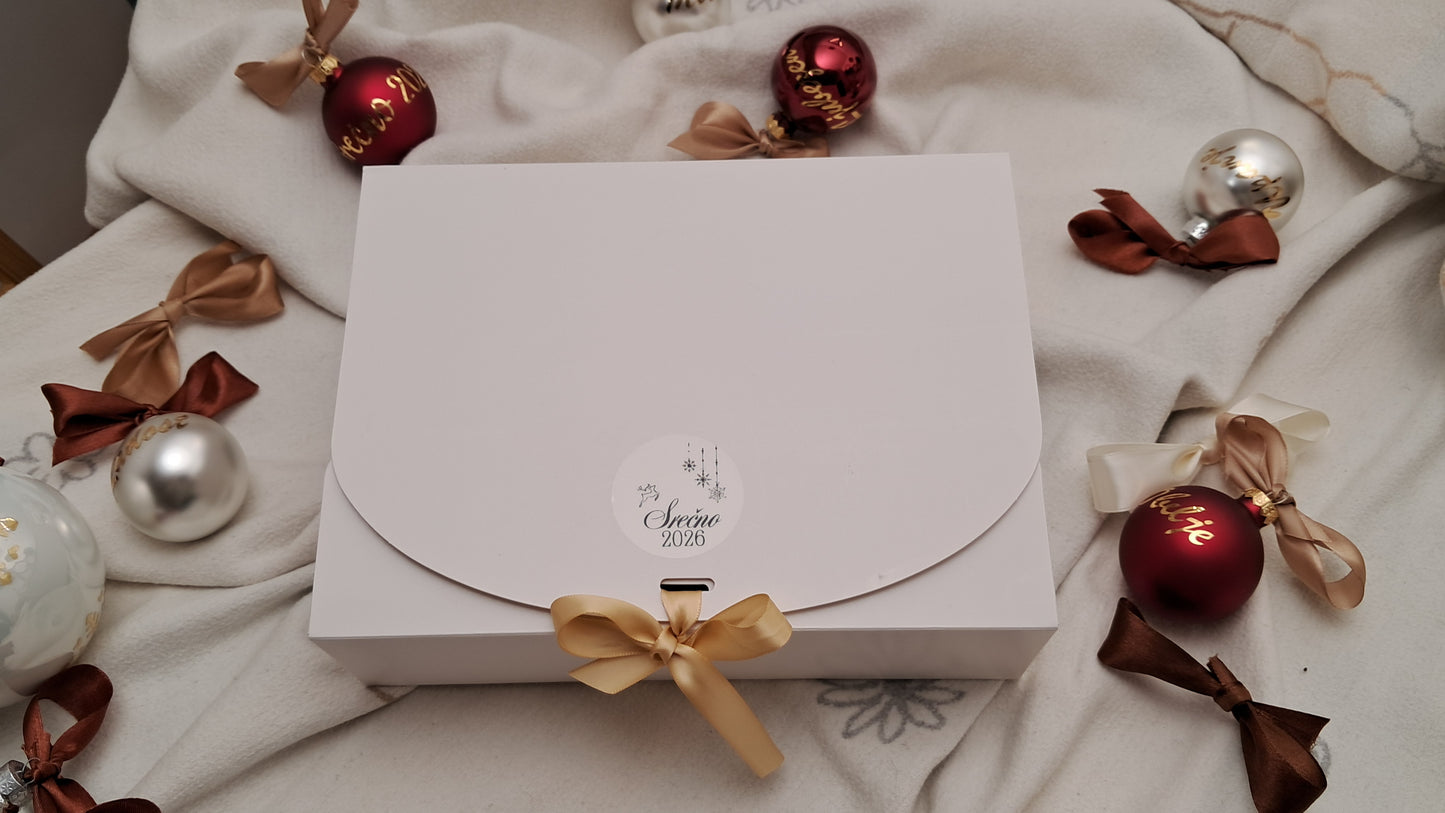 6 cm Glass Christmas Ornament Sets with Custom Names