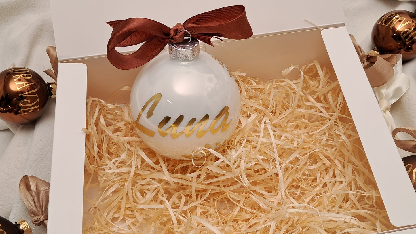 Custom Name Large Christmas Baubles – 10 cm