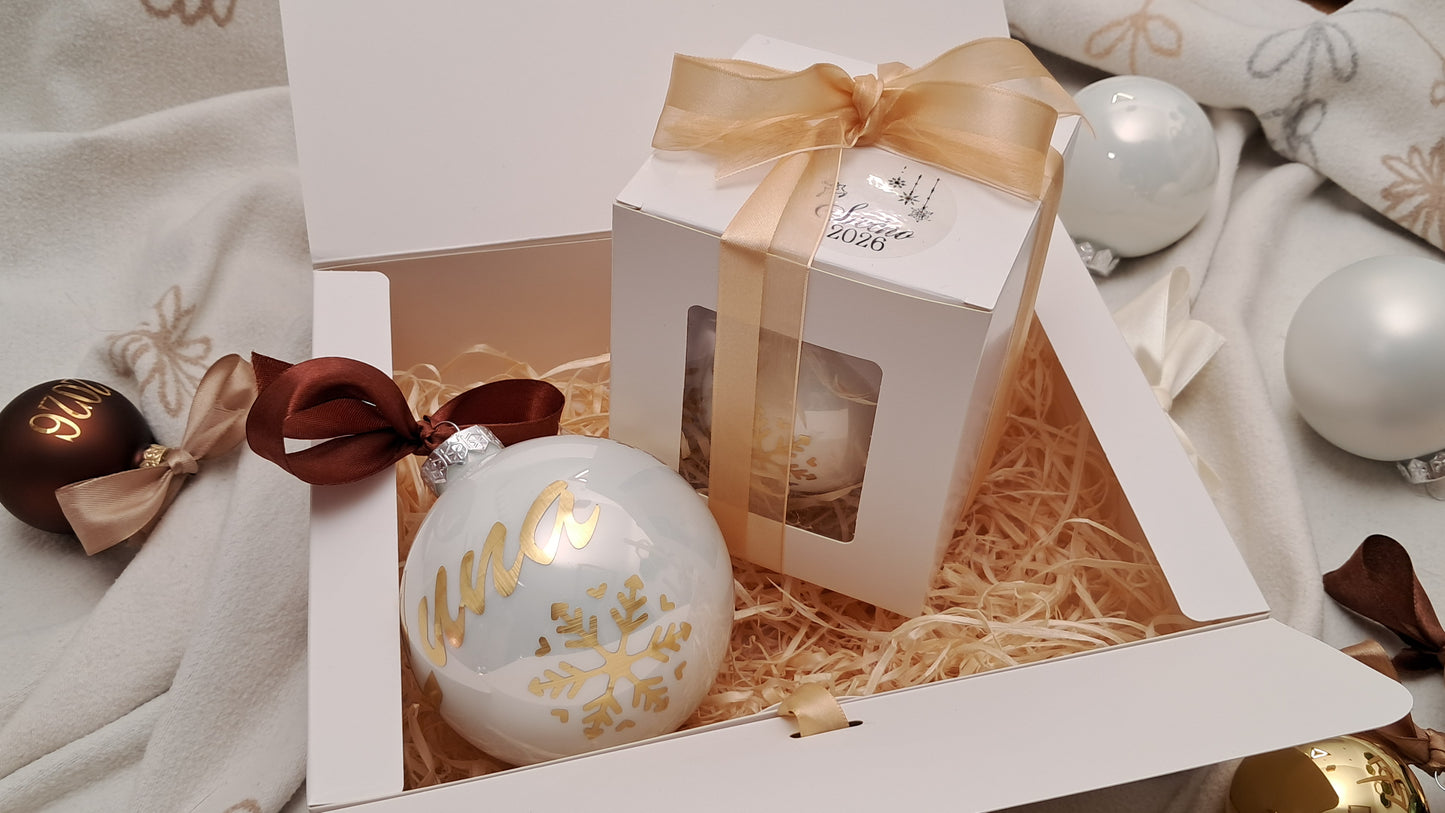 Custom Name Large Christmas Baubles – 10 cm