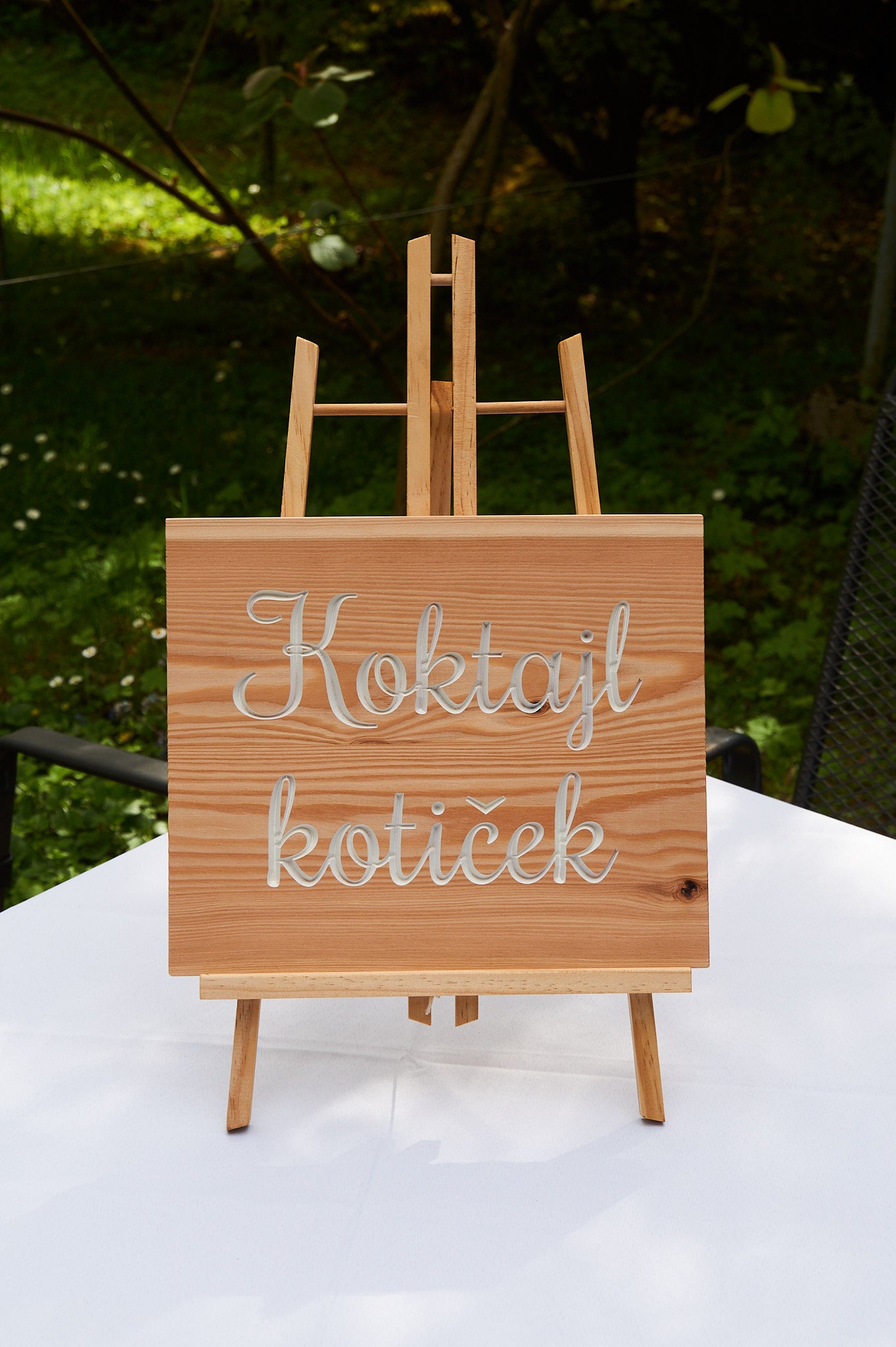 Koktajl kotiček - unikatna lesena tablica z napisom - izposoja