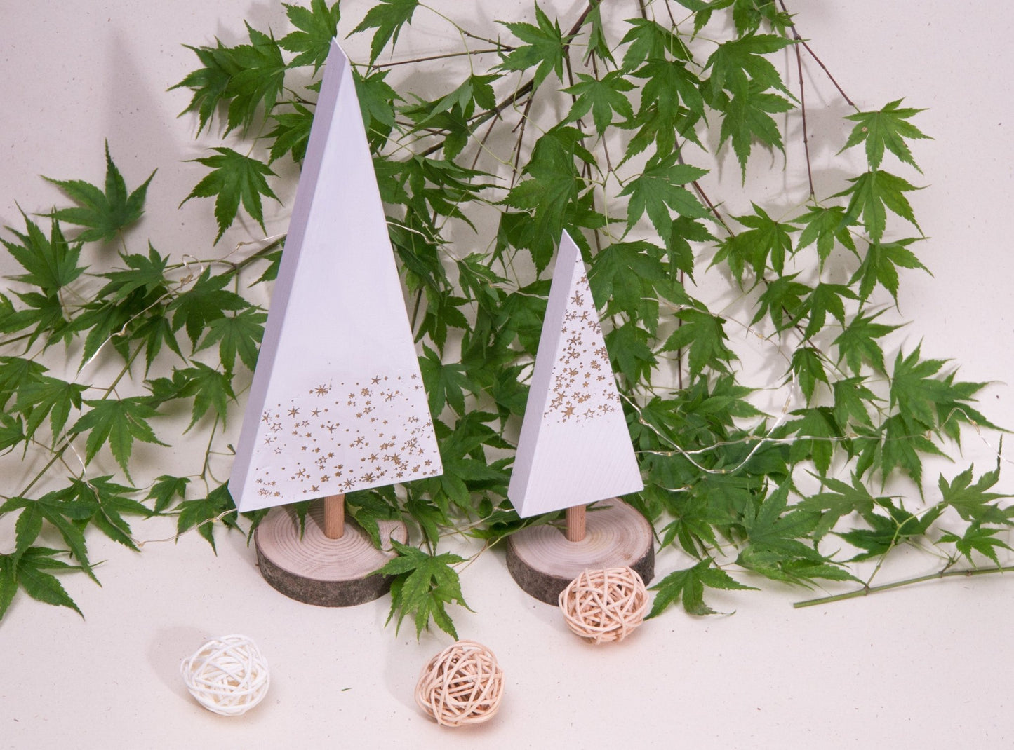 Komplet 2 dekorativnih namiznih božičnih dreves - JBforma