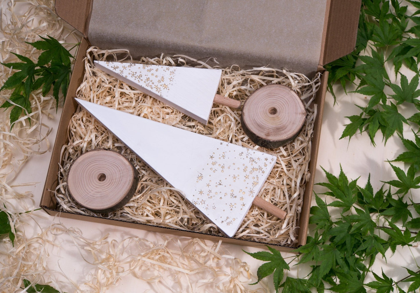 Komplet 2 dekorativnih namiznih božičnih dreves - JBforma