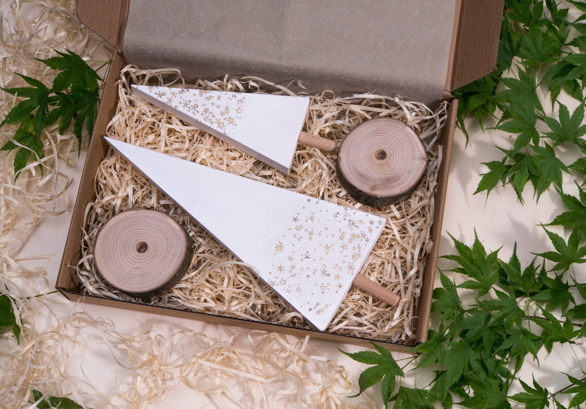 Komplet 2 dekorativnih namiznih božičnih dreves - JBforma